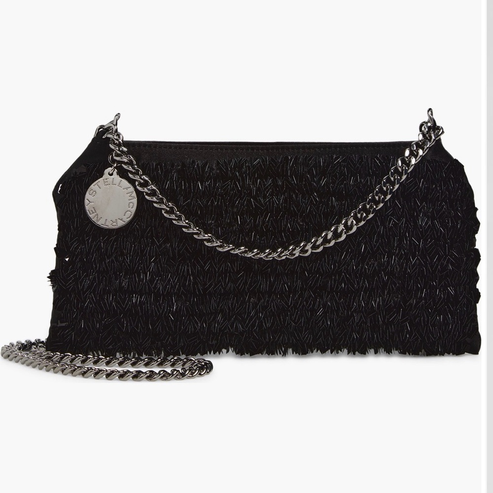 Stella McCartney Mini Falabella Beaded Satin Evening Bag